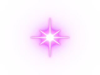 Obraz premium Vibrant Pink and Magenta Glowing Star Light Burst Effect