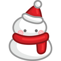 a vector of a simple snowman
