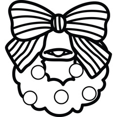 a vector of a Christmas wreath