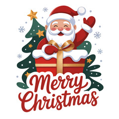 christmas card with santa claus