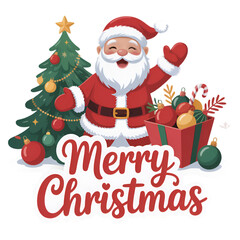 christmas card with santa claus