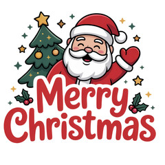 christmas card with santa claus