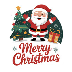 christmas card with santa claus