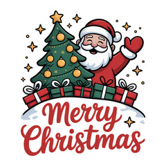 christmas card with santa claus