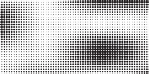 Abstract Black And White Halftone Dot Texture Background