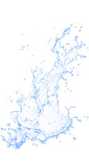 Dynamic Blue Water Splash with Droplets 