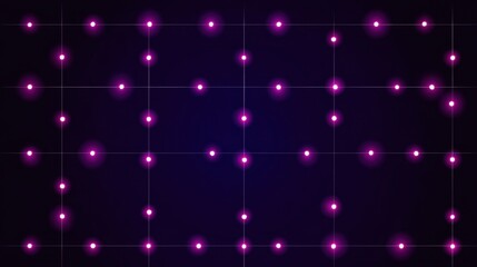 Abstract glowing purple dots and lines on a dark background, representing a digital or technological theme for modern design projects