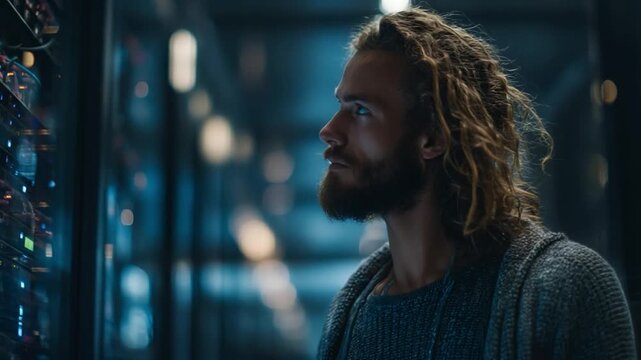 Handsome Male Quantum AI Hybrid Researcher