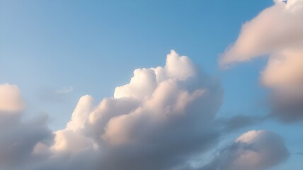 morning white smoke clouds blue sky background