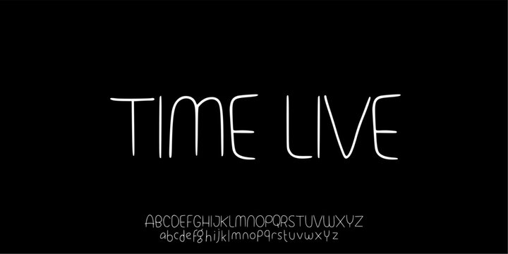 Thin font. Modern sans serif typography. Elegant typeface abc letters. Minimal alphabet for web, poster, logo design. Simple style uppercase. Abstract background. Vector illustration.