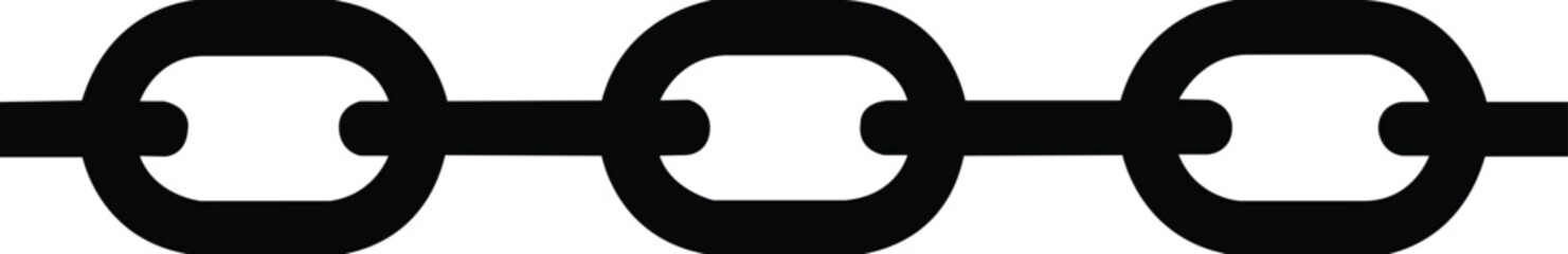 vector black metal chain on white background seamless pattern vector silhouette illustration