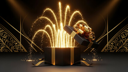 Digital design illustration of blue neon star network lights for a night Christmas party stage backdrop decoration