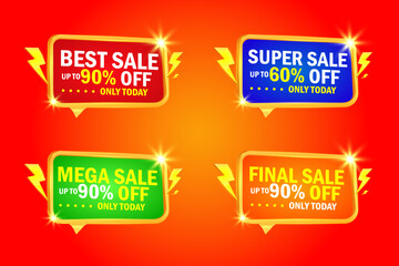 creative voucher coupon sale label collection