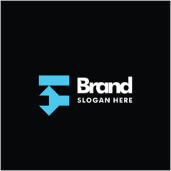 Letter F Wrench Logo Design Vector Template