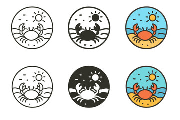 Crab Beach Harmony. Crab Beach Bubble, harmonious seaside motif uniting motion, texture, and sunlit simplicity, first in line