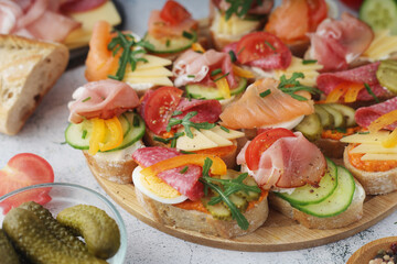 	
Oblozeny chlebicek or just chlebicek, traditional open sandwich in Czech Republic