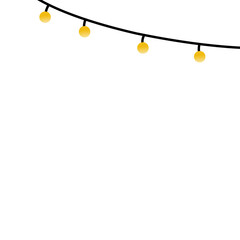 Vector illustration of realistic light bulbs isolated