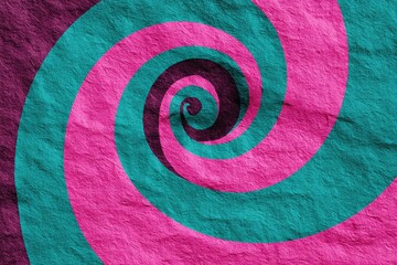 Optical Illusion Spiral Bright Acid Tones Vintage Poster Psychedelic Art Design