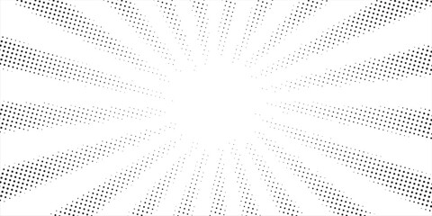 fun beautiful black and white shadow halftones retro pop art funky urban colorful comic book. Dotted halftone gradient texture. Vanishing polka dot background. Repeating dots gradation pattern backgro