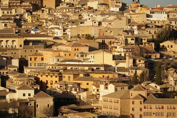 Photo from outside Toledo capturing the small hourses within the city