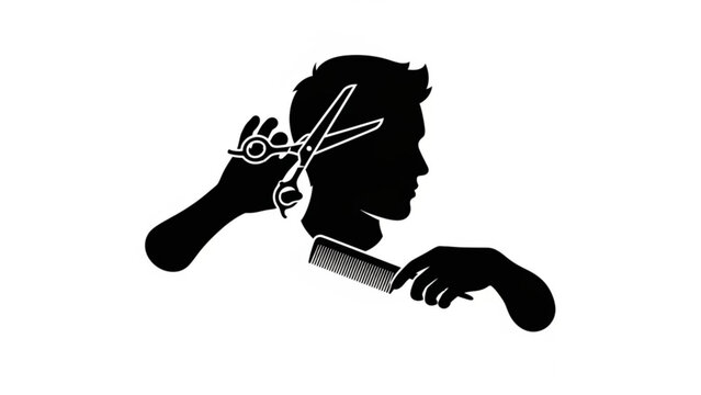 Man getting a haircut now created with generated ai