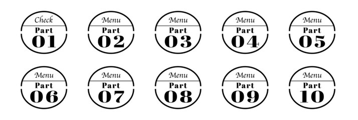 シンプル＆スタイリッシュ。数字のアイコンセット。