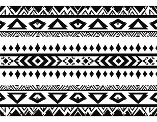 Black and white geometric pattern with repeated shapes