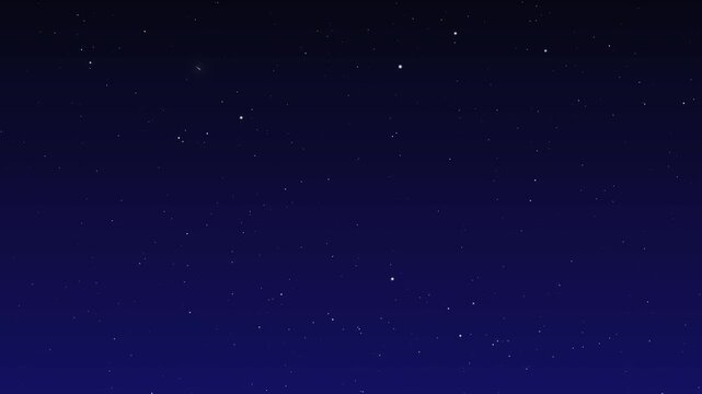 流れ星が流れる静寂な夜空