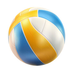 Blue and yellow volleyball ball