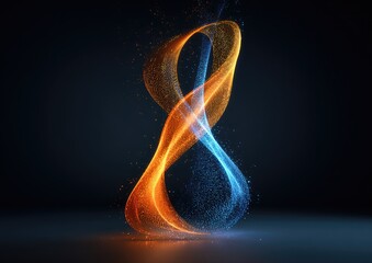 Abstract swirling forms of light