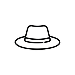 hat, cap, headwear, fashion, apparel, clothing, accessory, flat, icon, minimal, outline, vector,