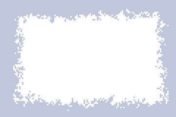 Pixel art card template with purple abstarct frame and white copy space. can be used for wallpaper, template card and background. Simple and cute card