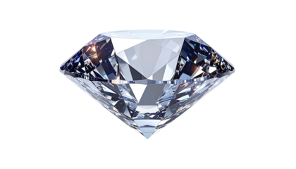 A clear, multi-faceted gem isolated on a black background, with brilliant highlights