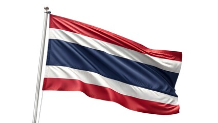 Obraz premium flag features horizontal stripes of red, white, and a wider blue stripe in the center