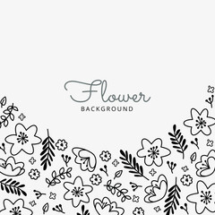 Hand drawn floral background