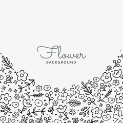 Hand drawn floral background