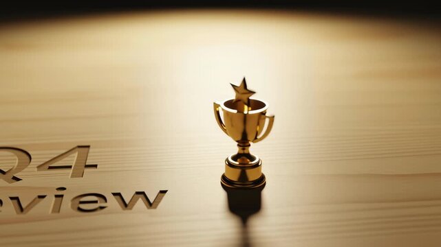 Q4 review business year end corporate finance analysis planning strategy success growth data report annual goal target award trophy celebration motivated achievement