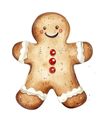 Fototapeta premium PNG Cute gingerbread man illustration.