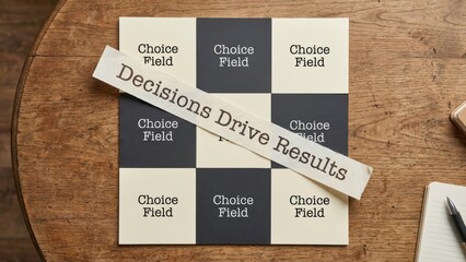 Decisions Drive Results written across the choice fields