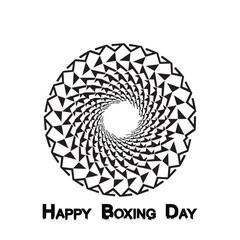 Gorgeous Optical Illusion Pattern Creating a Spinning Cube Vortex with Subtle BOXING DAY Text Embedded for Holiday, Promotional, and Retail Marketing Design