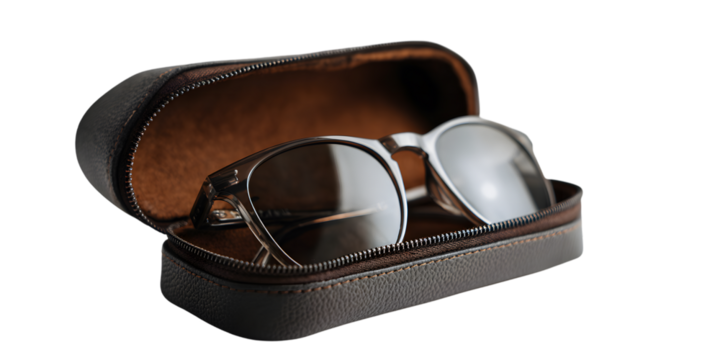 Red and white striped beach umbrella isolated on white background - Powered by Adobe