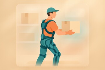 Human robot collaboration in logistics, enhancing efficiency through exoskeletal support, optimizing workforce performance, and redefining operational capabilities for the future of work