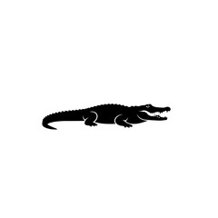 Black Silhouette Of A Gecko Lizard