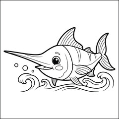 Animal Vector Illustration, animal line art 
