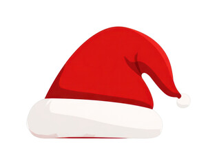 PNG Festive Santa hat illustration.