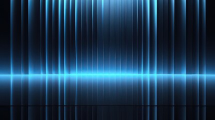 Abstract Blue Vertical Light Streaks with Reflective Surface Background image photo