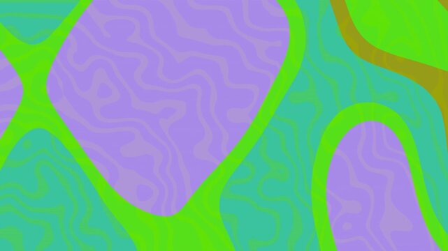 Abstract art with a wavy purple pattern on a green yellow background. Suitable for design projects, backgrounds, and artistic concepts.