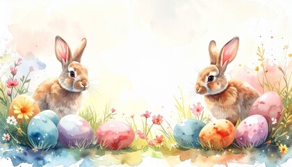 Fototapeta premium Easter-themed backgrounds are perfect for promotional backgrounds.