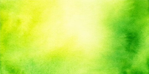 Abstract watercolor paper background texture with vintage green and yellow paint color pattern