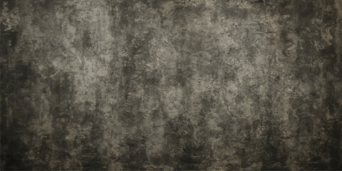 Obraz premium Dark, old, dirty, grunge wall surface with a textured black concrete pattern and a blank gray paper frame design backdrop